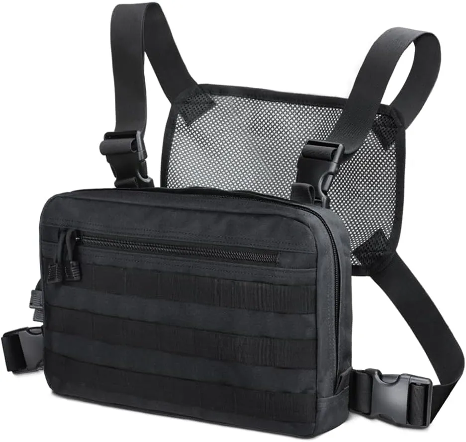 WYNEX Tactical Chest Rig Bag, Recon Kit Bags Combat EDC Front Pouch for Wargame