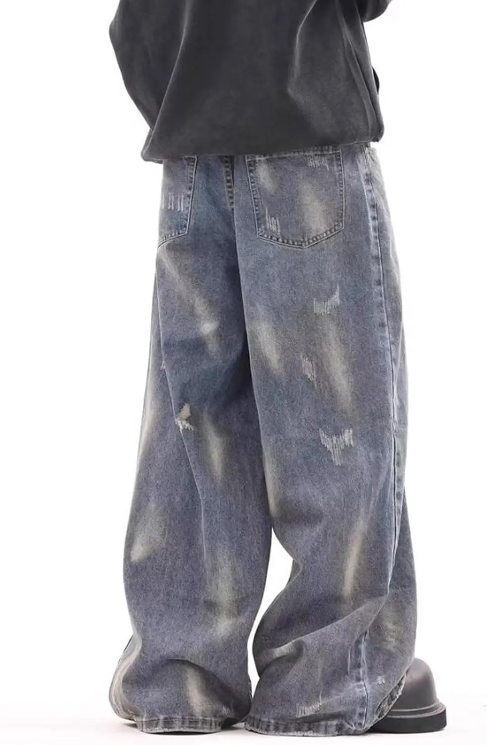 Y2k Hip Hop Pants Vintage Baggy Jeans Men Skater Streetwear Jeans Aesthetic Oversized Pants
