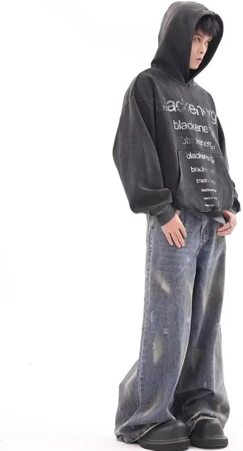 Y2k Hip Hop Pants Vintage Baggy Jeans Men Skater Streetwear Jeans Aesthetic Oversized Pants