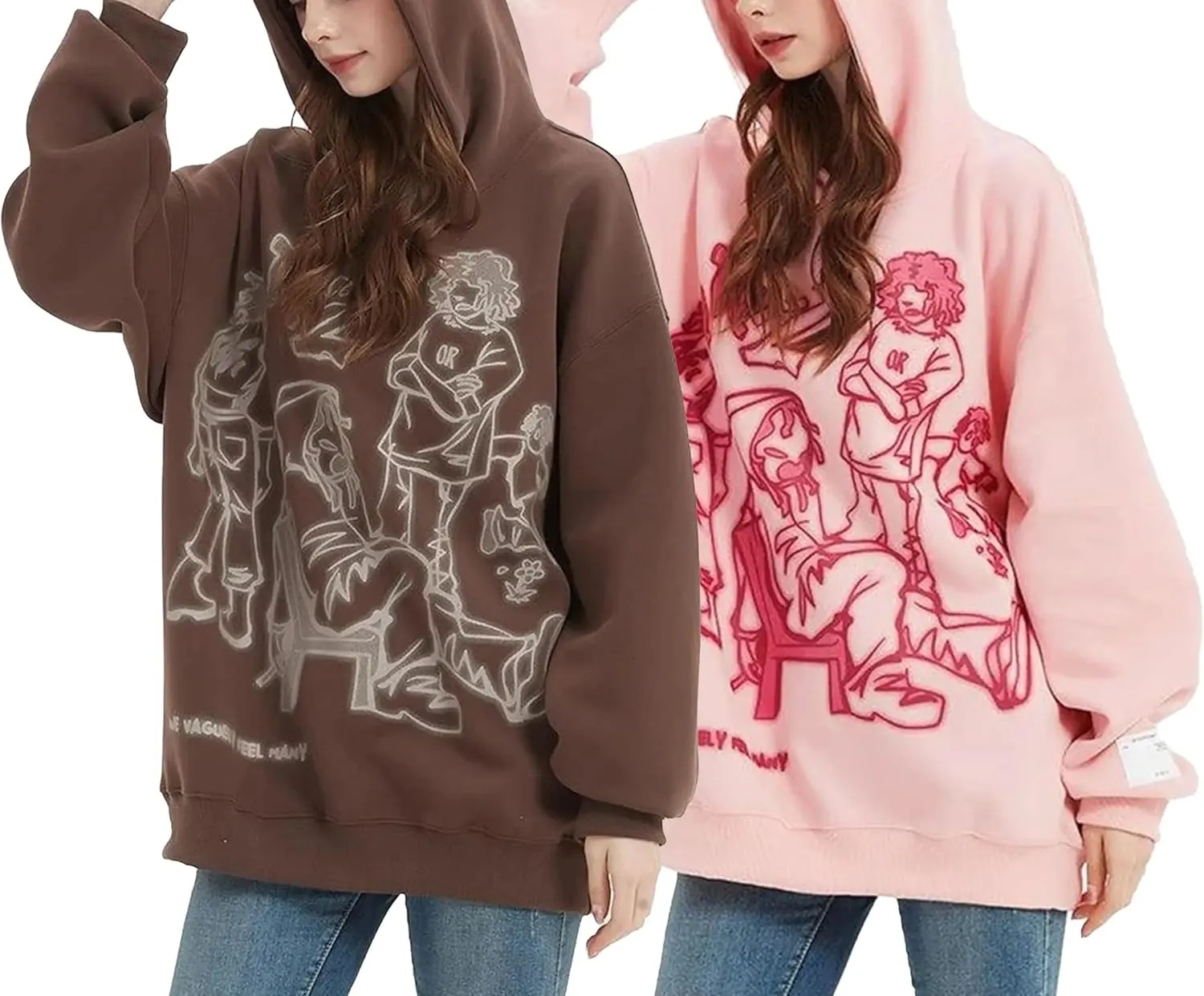Y2k Hoodie Men Women Aesthetic Graphic Hoodies Pullover Sweatshirt Hip Hop Goth Grunge Harajuku Jacket