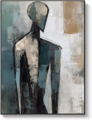 Yahedoba Abstract texture figure oil paintings, hand-painted color acrylic hangings,122 * 81cm(48 * 32) Inches,Unstretched,Frameless