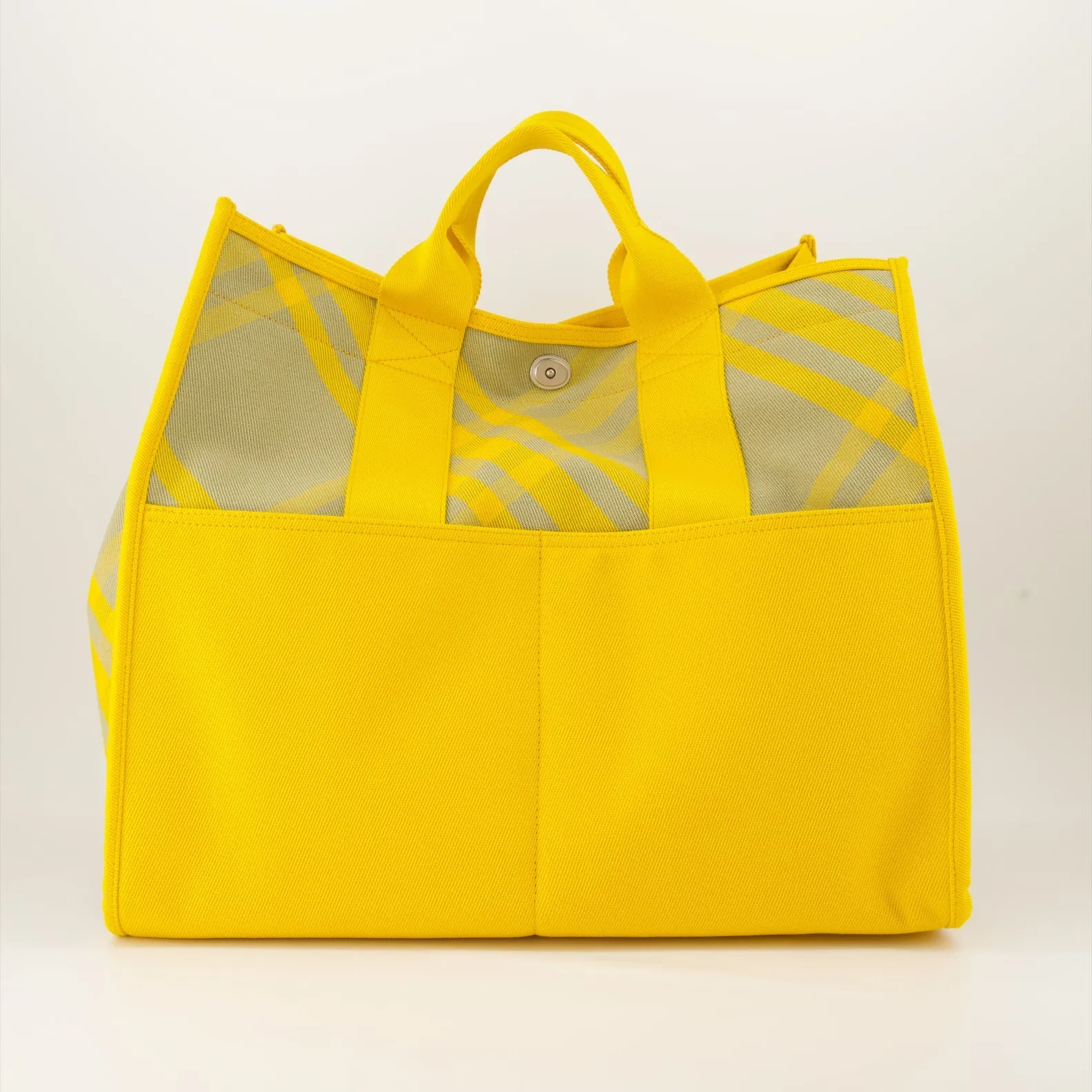 Yellow Checkered Tote Bag