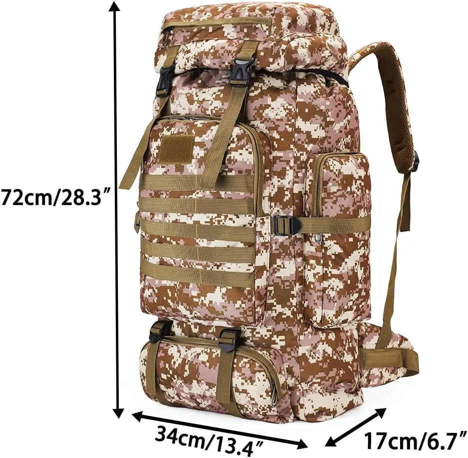 YFREAL 80L Hiking Camping Backpack,Hunting Backpack for Outdoor,Backpack Waterproof,Tactical Backpack for Men Women