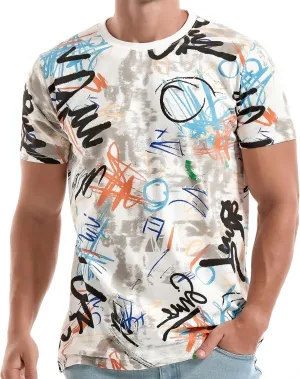 YININF Mens Hipster Hip Hop Short Sleeve Print T-Shirt Shirts Men