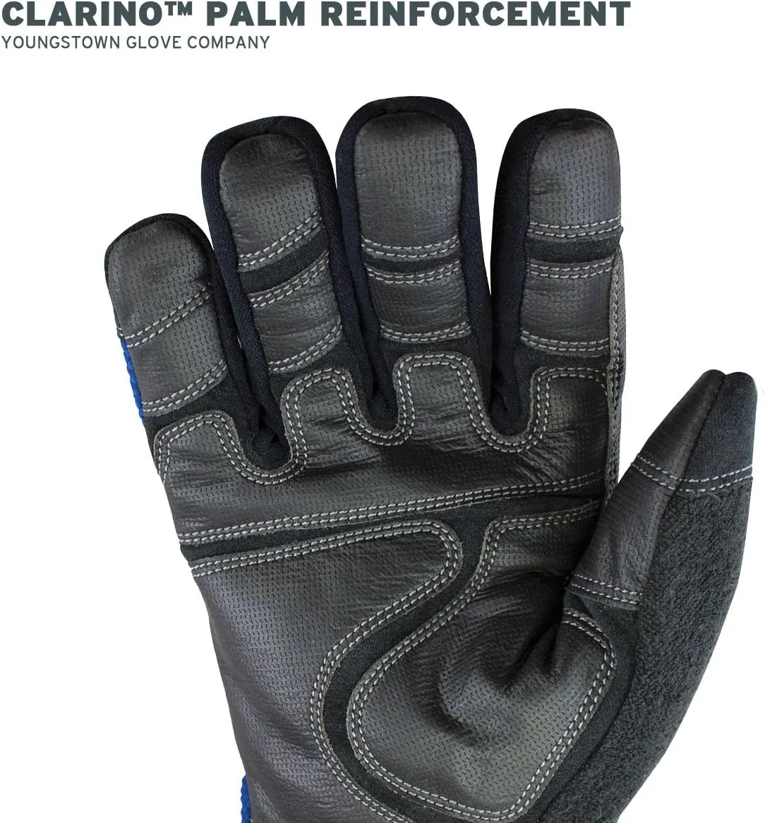 Youngstown Glove Cut Resistant Waterproof Synthetic Work Gloves For Men-Kevlar Lined,Insulated for Winter/Cold-Blue,Medium