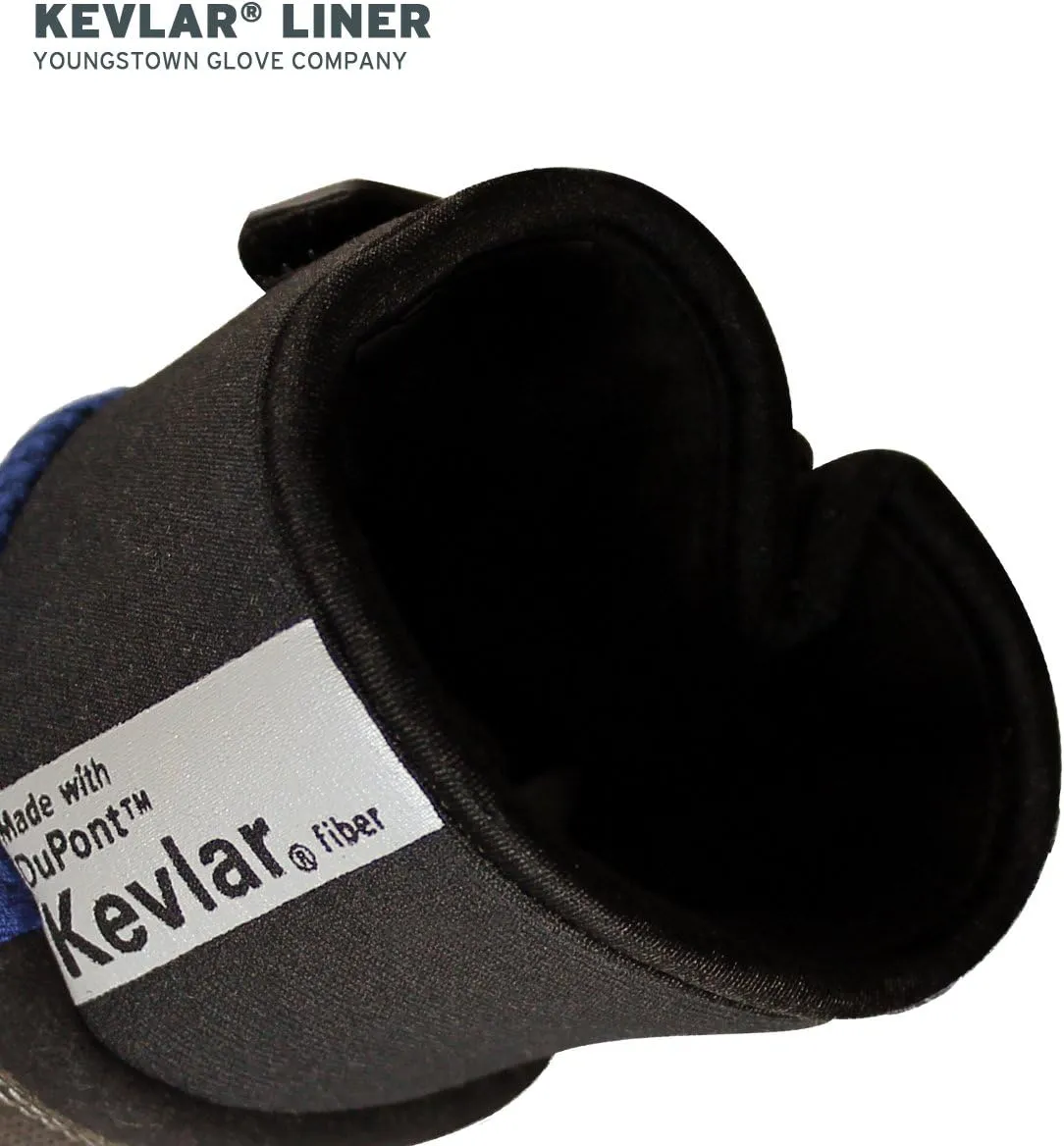 Youngstown Glove Cut Resistant Waterproof Synthetic Work Gloves For Men-Kevlar Lined,Insulated for Winter/Cold-Blue,Medium