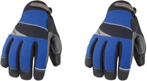 Youngstown Glove Cut Resistant Waterproof Synthetic Work Gloves For Men-Kevlar Lined,Insulated for Winter/Cold-Blue,Medium