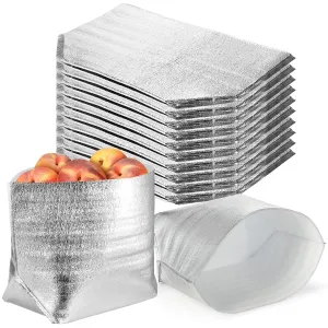 ZEAYEA 10 Pack Insulated Shipping Bags, 13.2" x 8.7" x 13.2" Thermal Box Liners for Frozen and Hot Food, Large Waterproof Reusable Insulation Bags for Shopping Bag Insulation Lining Camping Picnic
