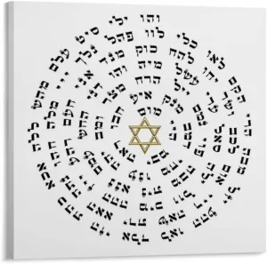 ZFASXZF Baraka 72 God Names Art Poster (1) Wall Poster Art Canvas Printing Gift Office Bedroom Aesthetic Poster Unframed Style 28x28inch(70x70cm)