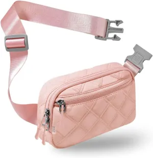 ZINZ Fanny Packs Waist Belt Bags for Travel and Daily Use, Crossbody Bum Hip Bag for Women and Men,Pink