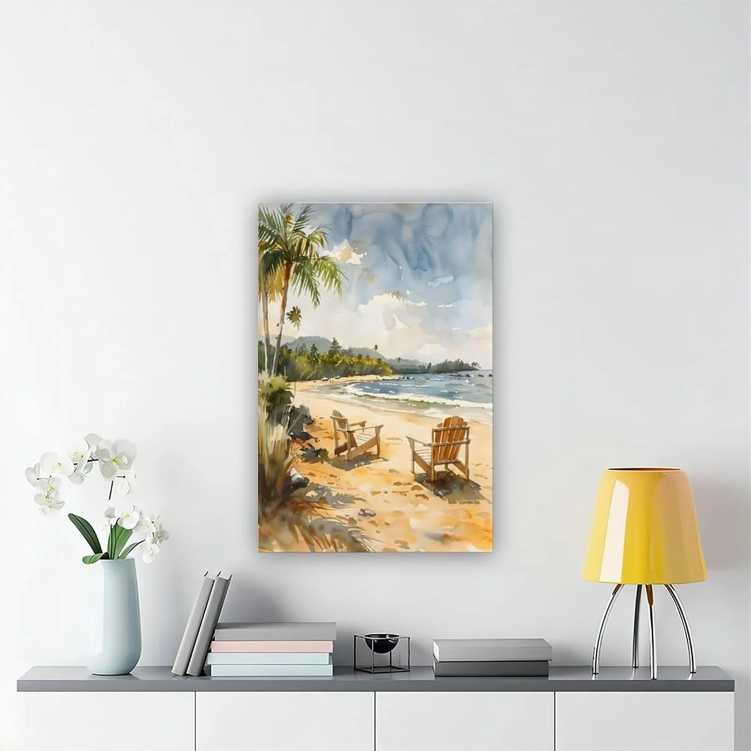ZJLAMZ Noosa Main Beach Watercolor Painting Travel Print Wall Art Poster Home Décor Art Lovers Gift Australia Wall Art Canvas Poster Wall Art Print Frame 24x36inch(60x90cm)