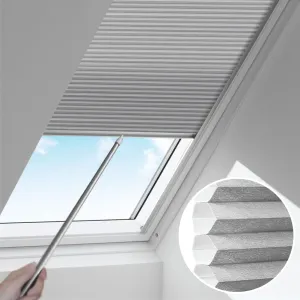 ZSHINE Manual Cellular Window Shades Cordless Honeycomb Blinds Light Filtering Non Blackout and Waterproof Fabric for Skylight Glasshouse (93020O)